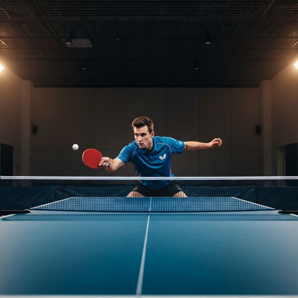 Tennis tavolo in azione